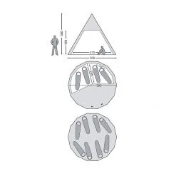 Nordisk Alfheim 19.6 M² Tent Technisch Katoen, Beige -Campz-winkel Alfheim 19.6m floorplan