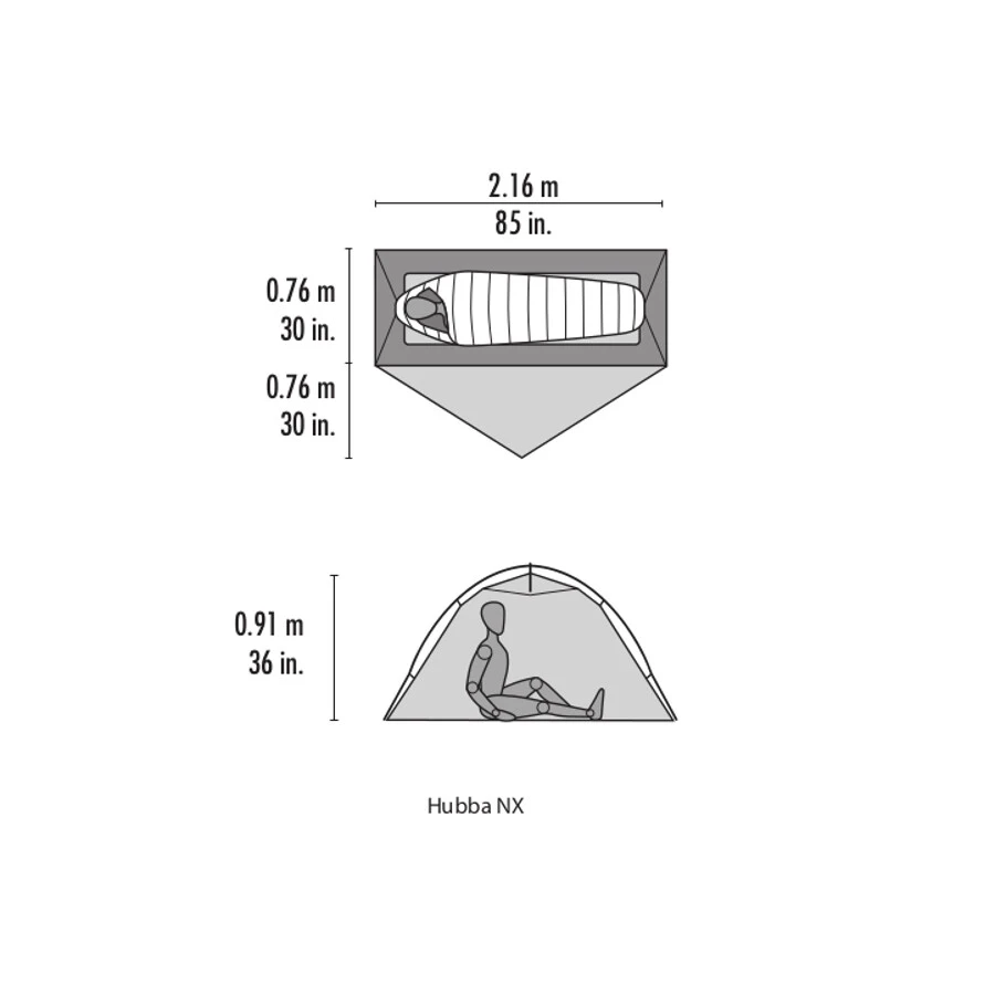 MSR Hubba NX Tent, Grijs 7 MSR Hubba NX Tent, Grijs - Afbeelding 5