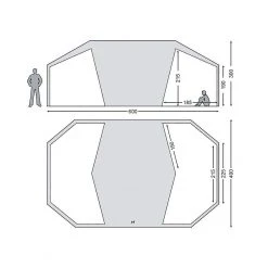 Nordisk Vanaheim 24 M² Tent Technisch Katoen, Beige 11 Nordisk Vanaheim 24 M² Tent Technisch Katoen, Beige -Campz-winkel Vanaheim 24m floorplan