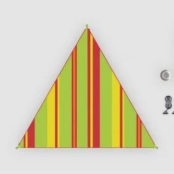 Bent Canvas Allover Set Cara&iuml;bisch Gebied, Groen/rood -Campz-winkel bent canvas allover set caribbean stripe lime punch zipper red 7 1