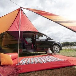 Bent Canvas Allover Set Oosters, Rood/wit -Campz-winkel bent canvas allover set oriental striep cherry zipper black 6