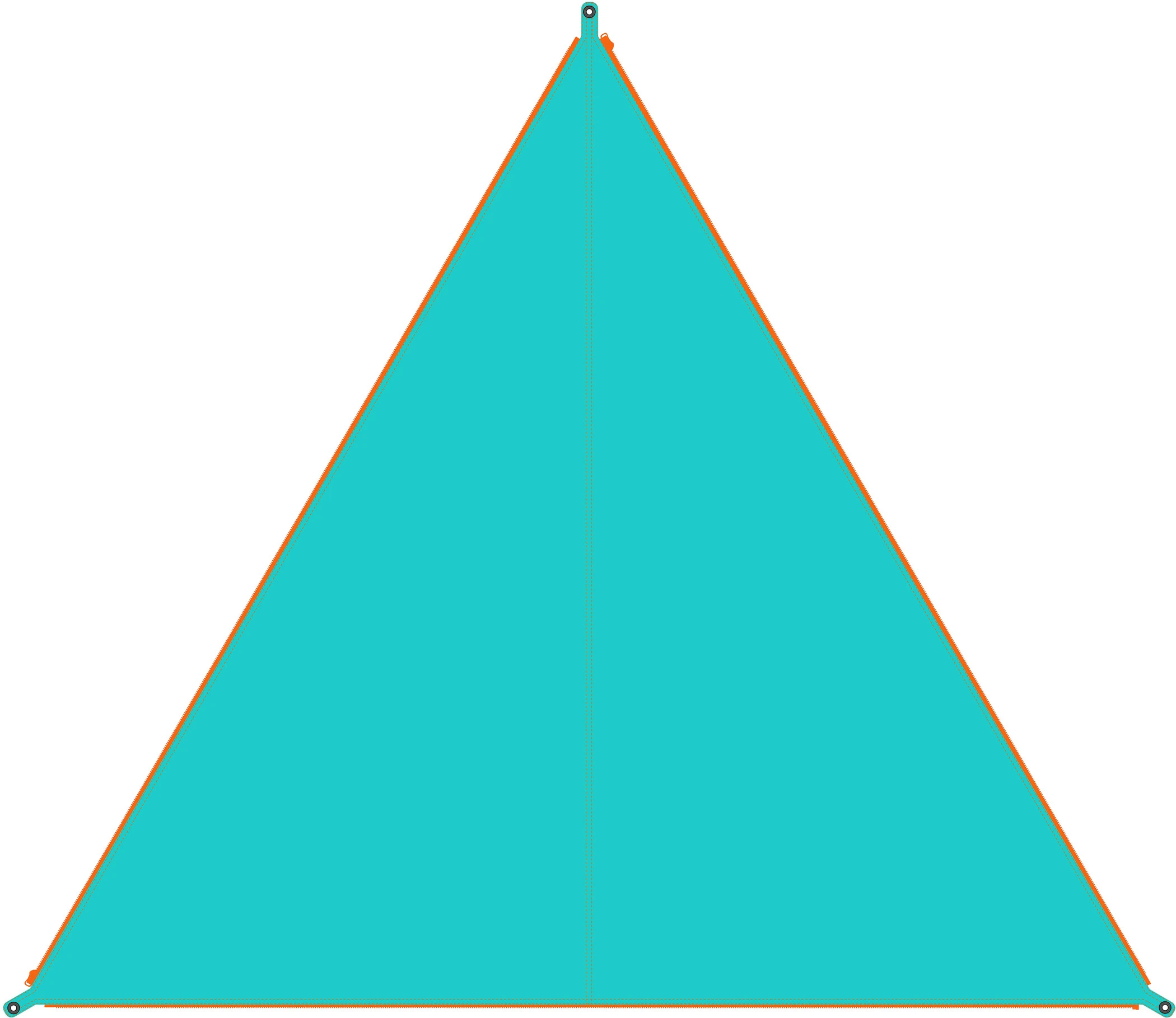 Bent Canvas Plain Dakzeil Single, Groen 5 Bent Canvas Plain Dakzeil Single, Groen - Afbeelding 3
