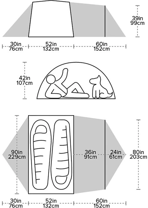 Big Agnes Blacktail 2 Hotel Bikepack Tent, Grijs 12 Big Agnes Blacktail 2 Hotel Bikepack Tent, Grijs - Afbeelding 10