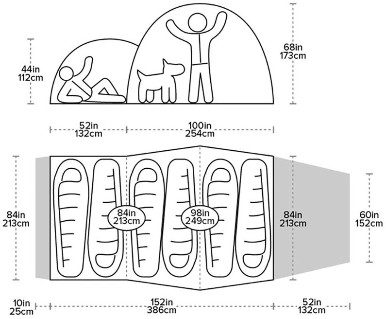 Big Agnes Mad House 6 Tent, Grijs 10 Big Agnes Mad House 6 Tent, Grijs - Afbeelding 8