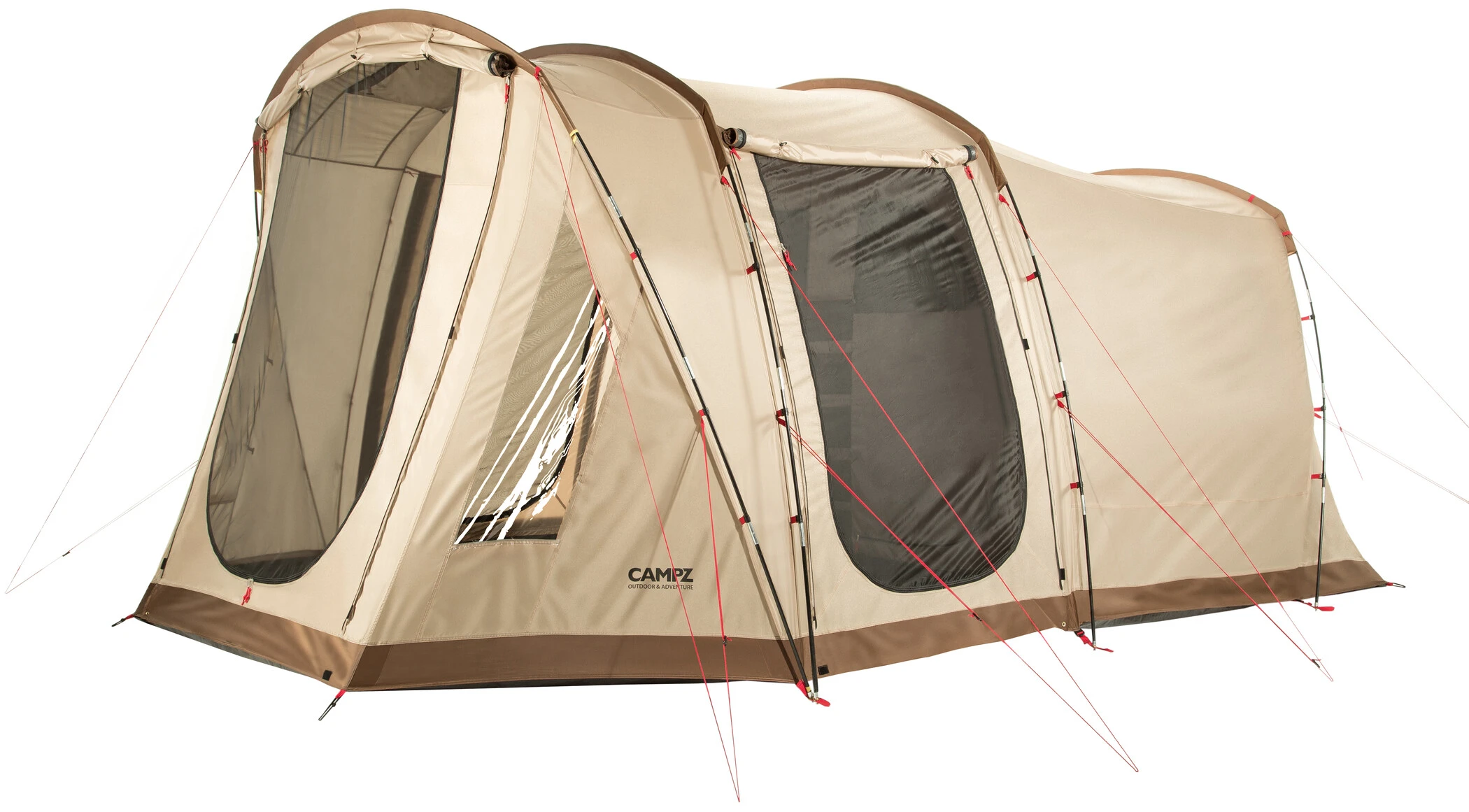 CAMPZ Dreamland XW Tent 4P, Beige/bruin 4 CAMPZ Dreamland XW Tent 4P, Beige/bruin - Afbeelding 2