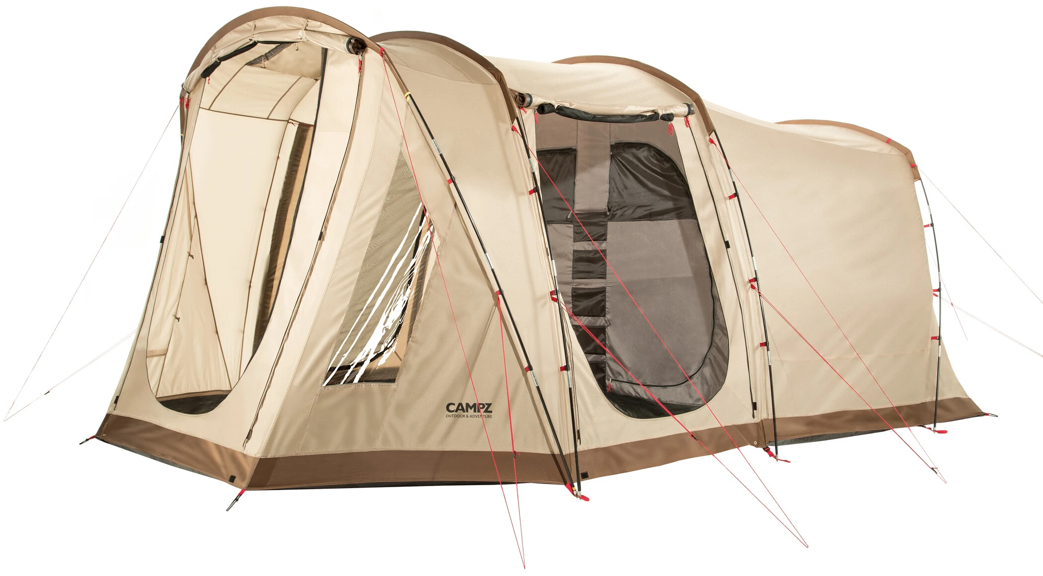 CAMPZ Dreamland XW Tent 4P, Beige/bruin 5 CAMPZ Dreamland XW Tent 4P, Beige/bruin - Afbeelding 3