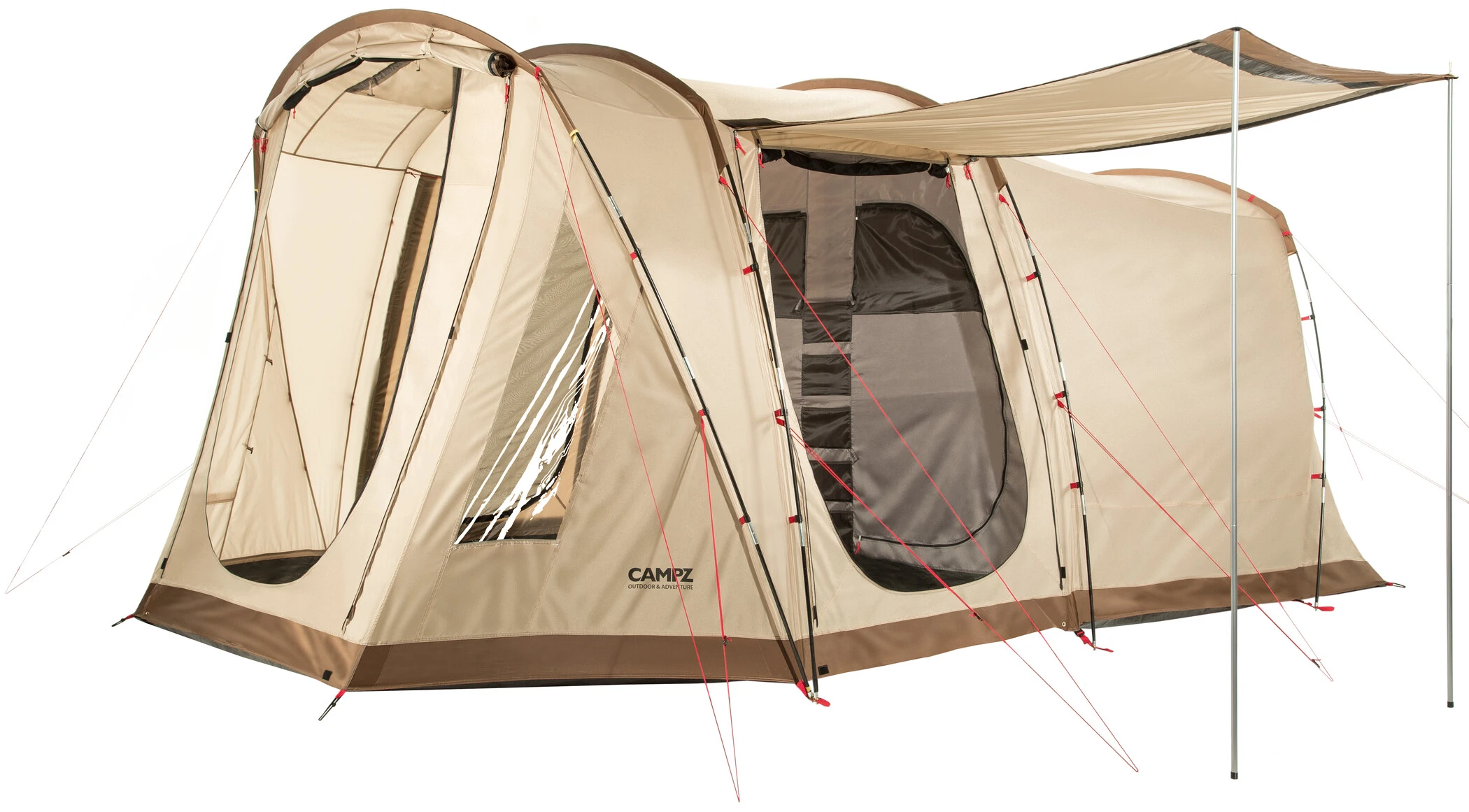 CAMPZ Dreamland XW Tent 4P, Beige/bruin 6 CAMPZ Dreamland XW Tent 4P, Beige/bruin - Afbeelding 4