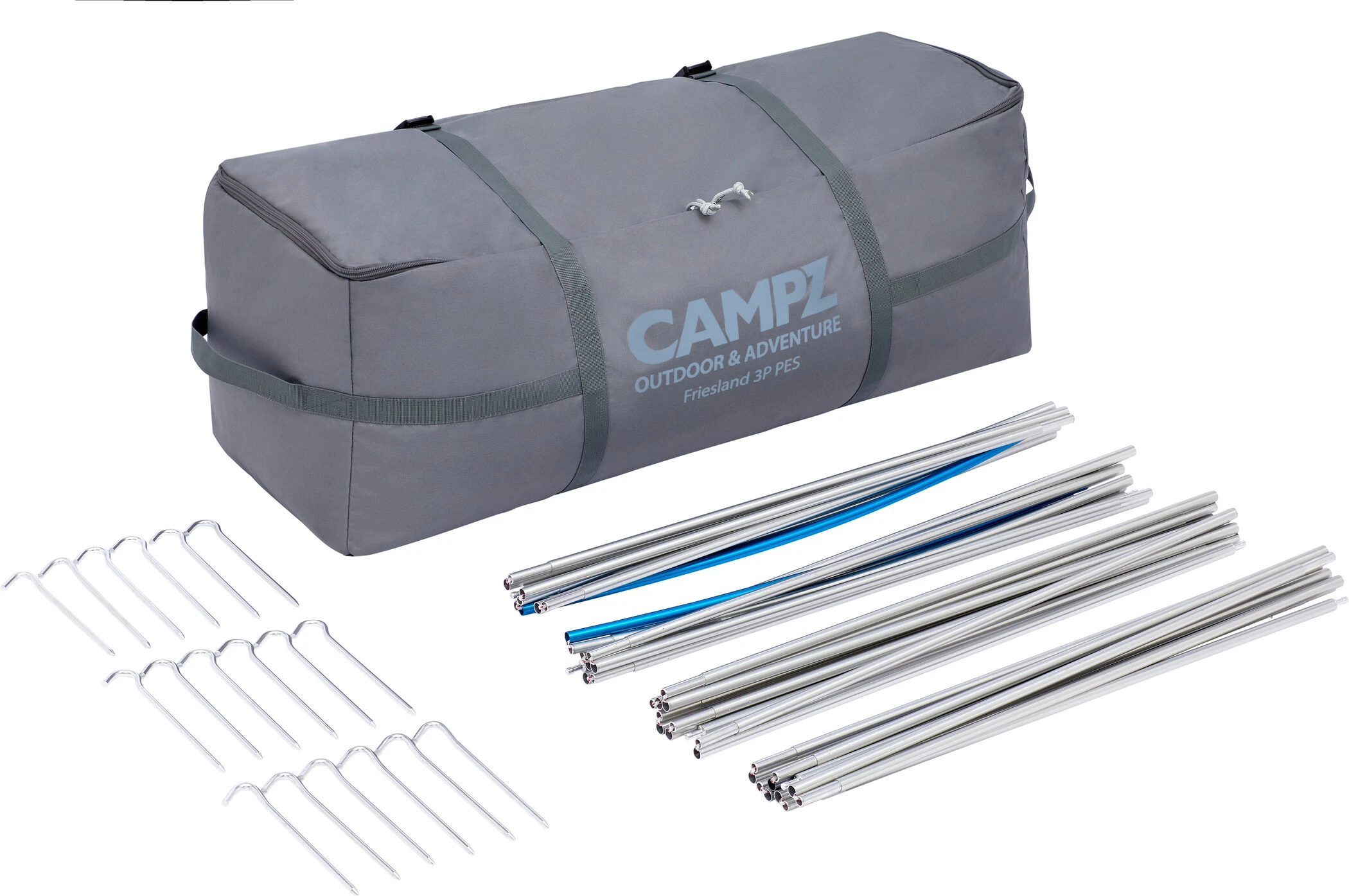 CAMPZ Friesland 3P PES Tent, Blauw/grijs 15 CAMPZ Friesland 3P PES Tent, Blauw/grijs - Afbeelding 13