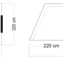 CAMPZ Gelderland 4P PES Tent, Blauw/grijs -Campz-winkel campz gelderland 4p pes tent blue grey 17