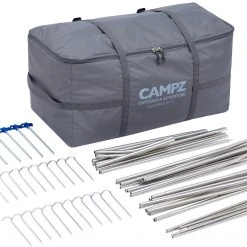 CAMPZ Gelderland 4P TC Tent, Groen/grijs -Campz-winkel campz gelderland 4p tc tent green grey 17