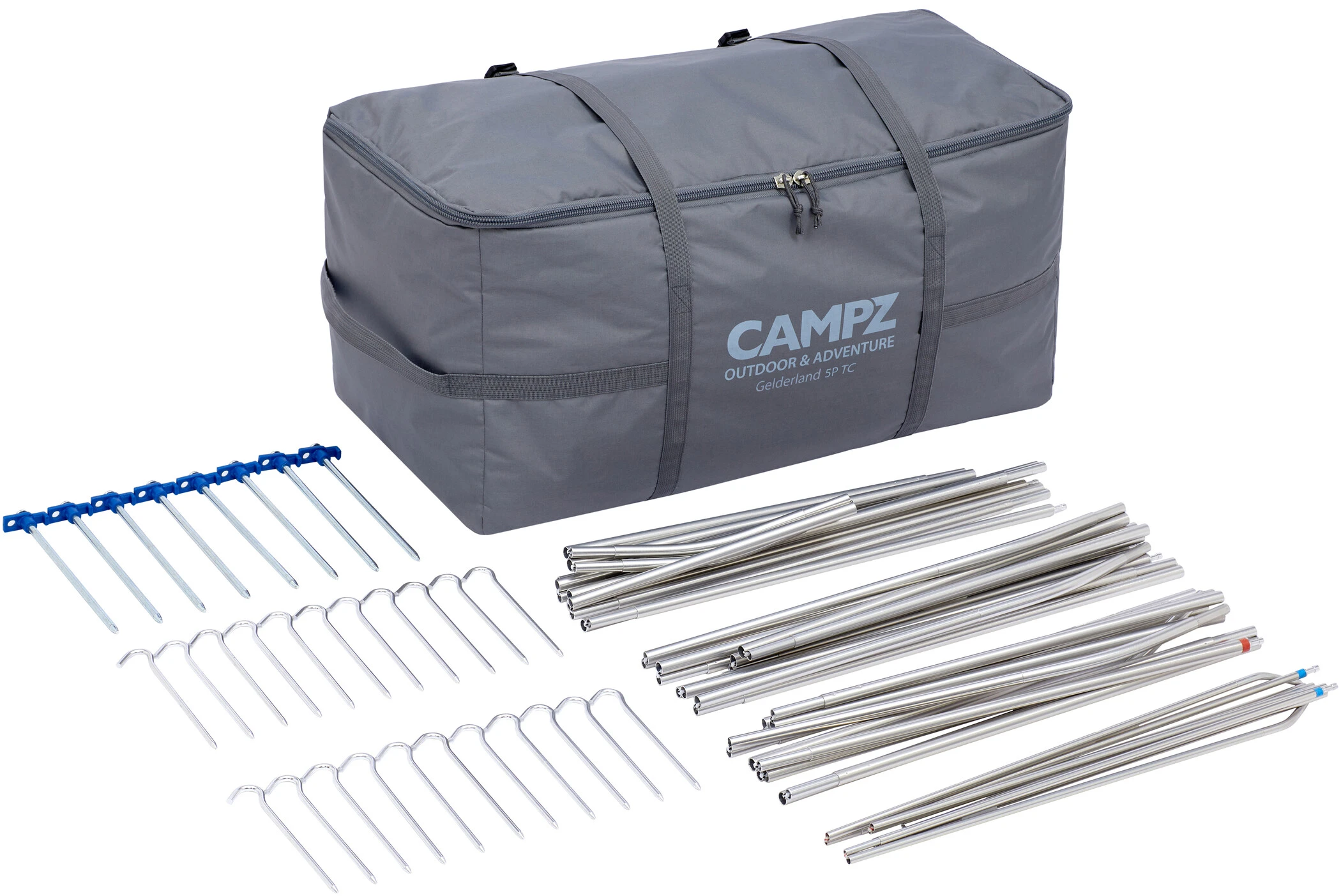 CAMPZ Gelderland 5P PES Tent, Blauw/grijs 16 CAMPZ Gelderland 5P PES Tent, Blauw/grijs - Afbeelding 14