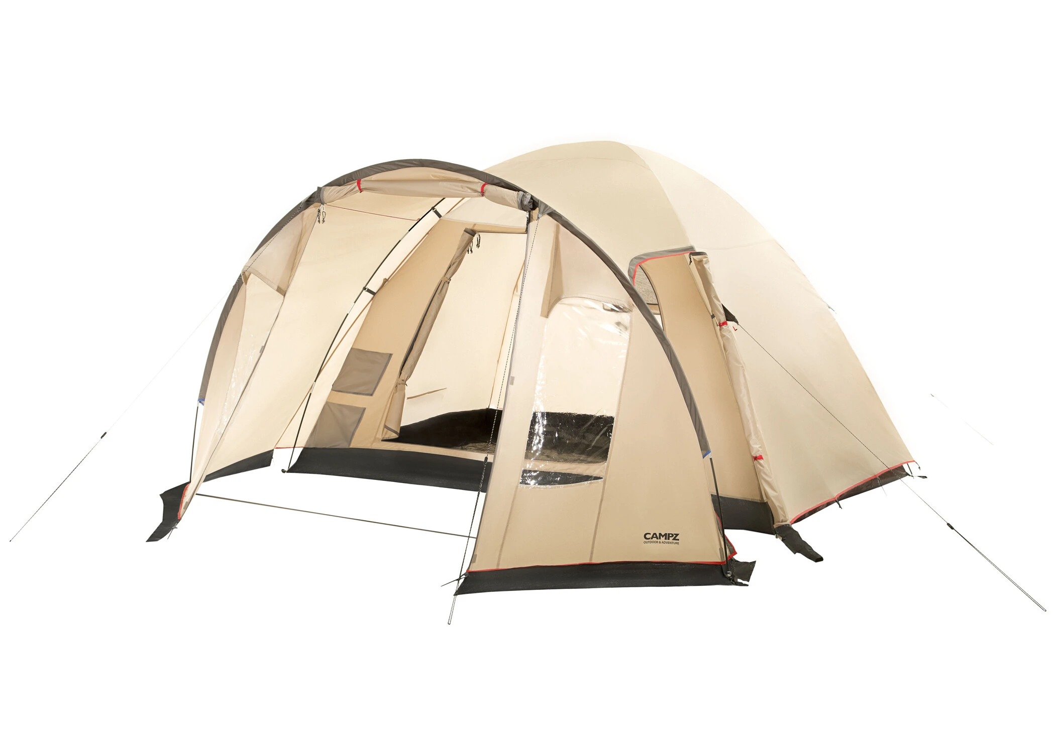 CAMPZ Lakeland 4P Tent, Beige 5 CAMPZ Lakeland 4P Tent, Beige - Afbeelding 3