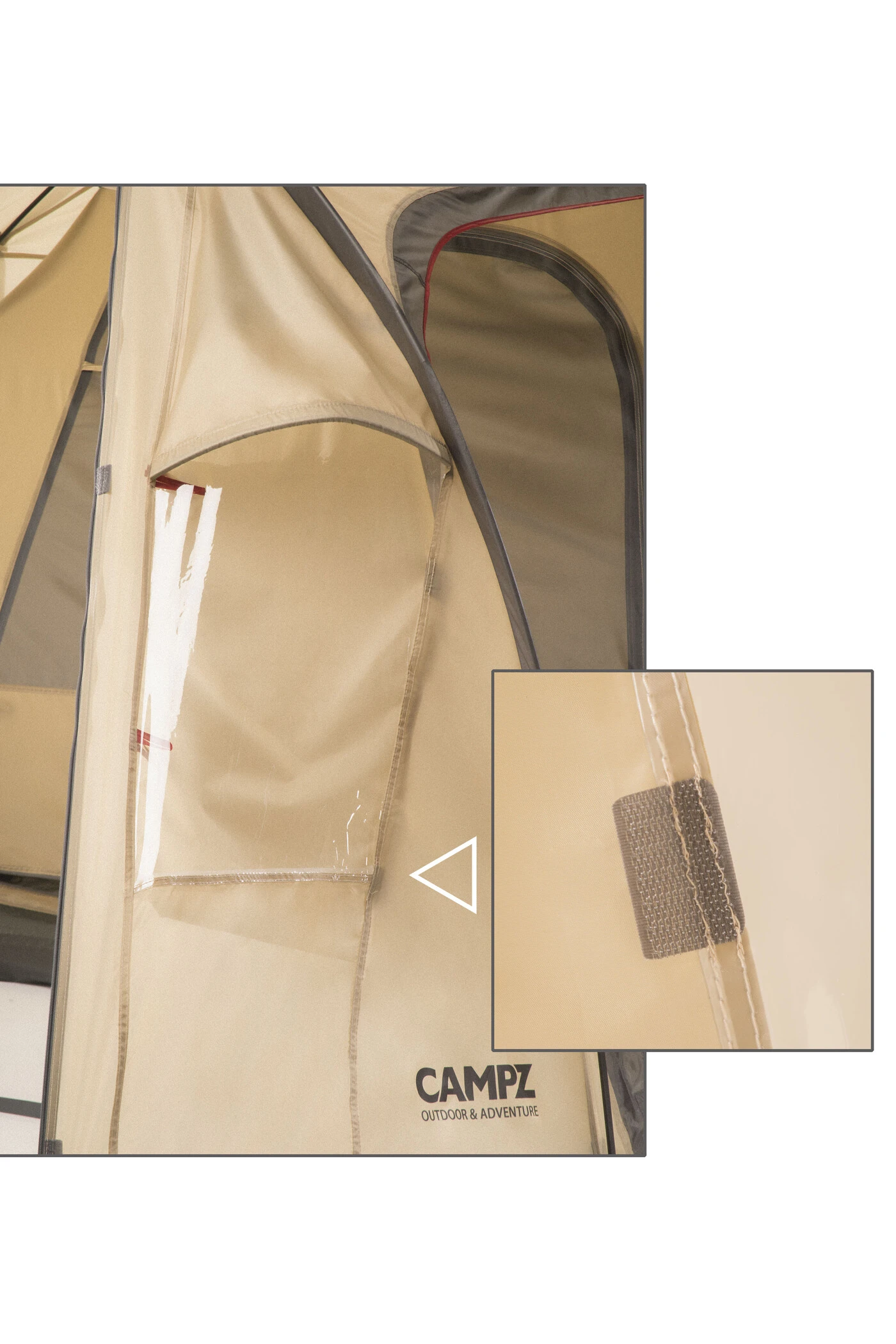 CAMPZ Lakeland 4P Tent, Beige 9 CAMPZ Lakeland 4P Tent, Beige - Afbeelding 7