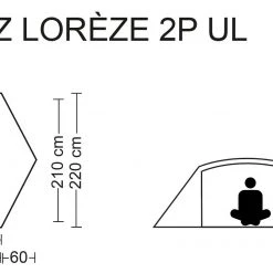 CAMPZ Lorèze Ultralight Tent 2P, Olijf/groen -Campz-winkel campz loreze ultralight zelt 2p olive sage 17