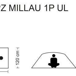 CAMPZ Millau Ultralight Tent 1P, Groen/olijf -Campz-winkel campz millau ultralight zelt 1p sage olive 19