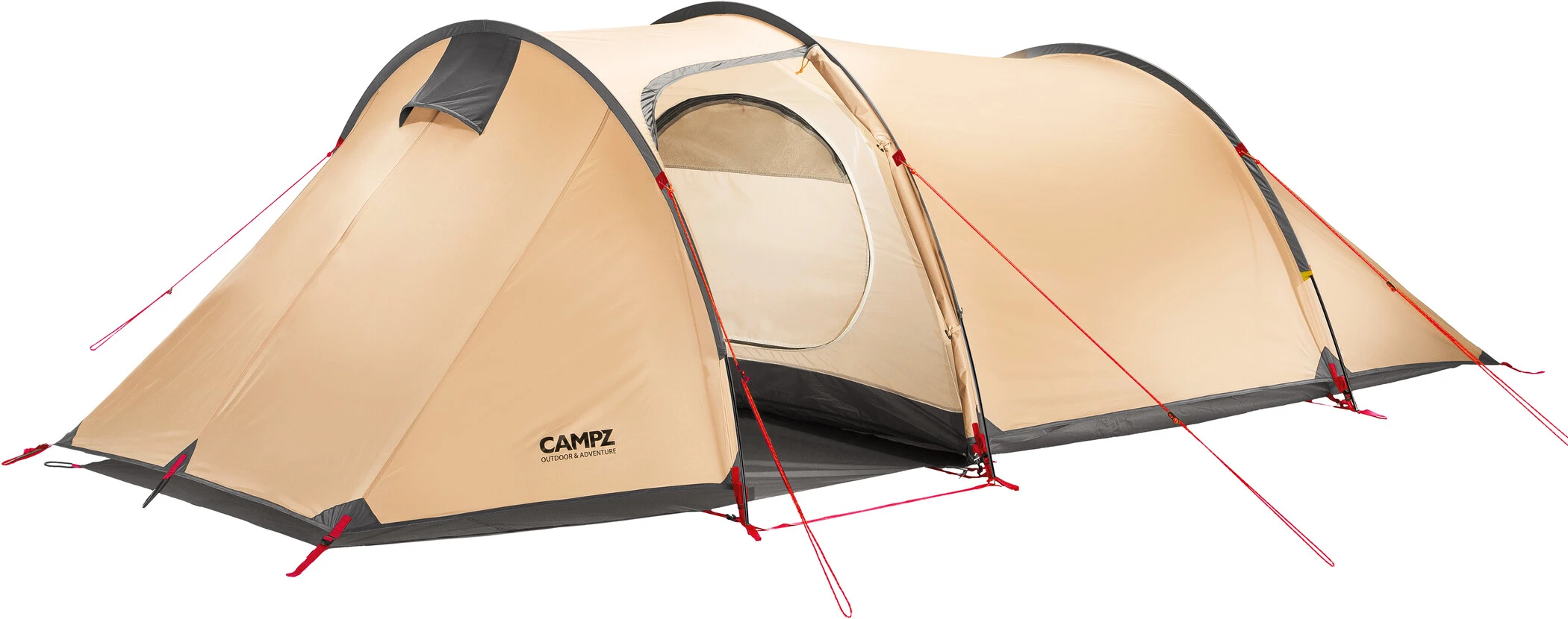 CAMPZ Piemonte 3P Tent, Beige/grijs 4 CAMPZ Piemonte 3P Tent, Beige/grijs - Afbeelding 2