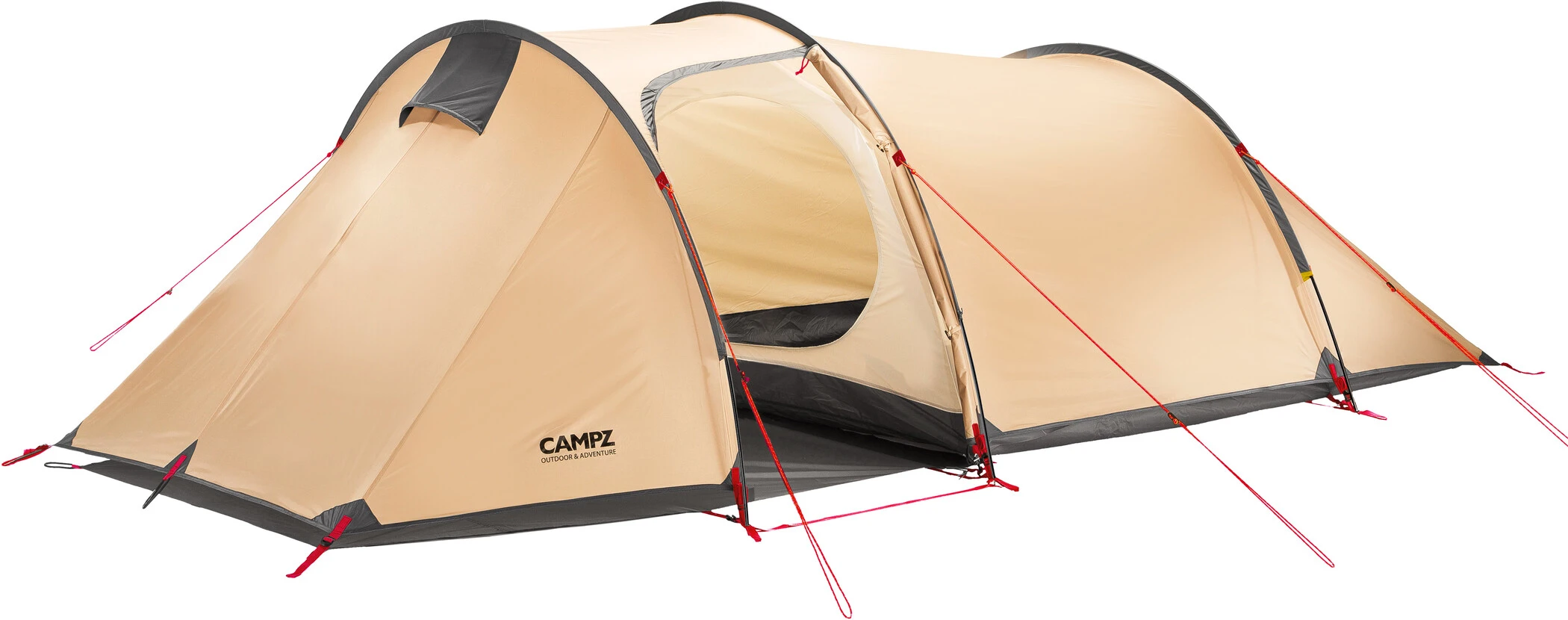 CAMPZ Piemonte 3P Tent, Beige/grijs 5 CAMPZ Piemonte 3P Tent, Beige/grijs - Afbeelding 3