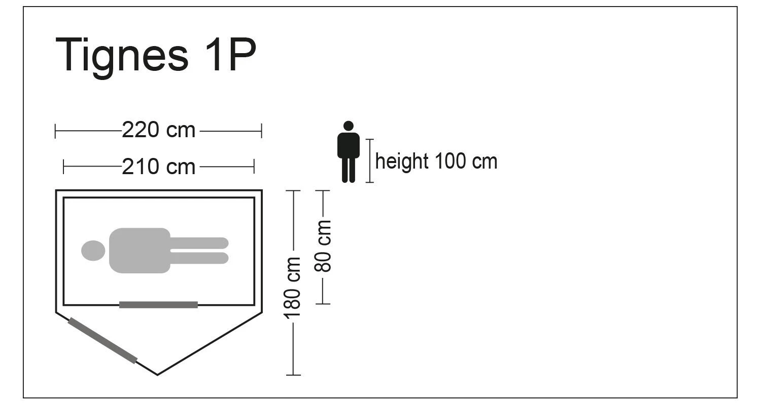CAMPZ Tignes 1P Tent, Grijs/groen 12 CAMPZ Tignes 1P Tent, Grijs/groen - Afbeelding 10
