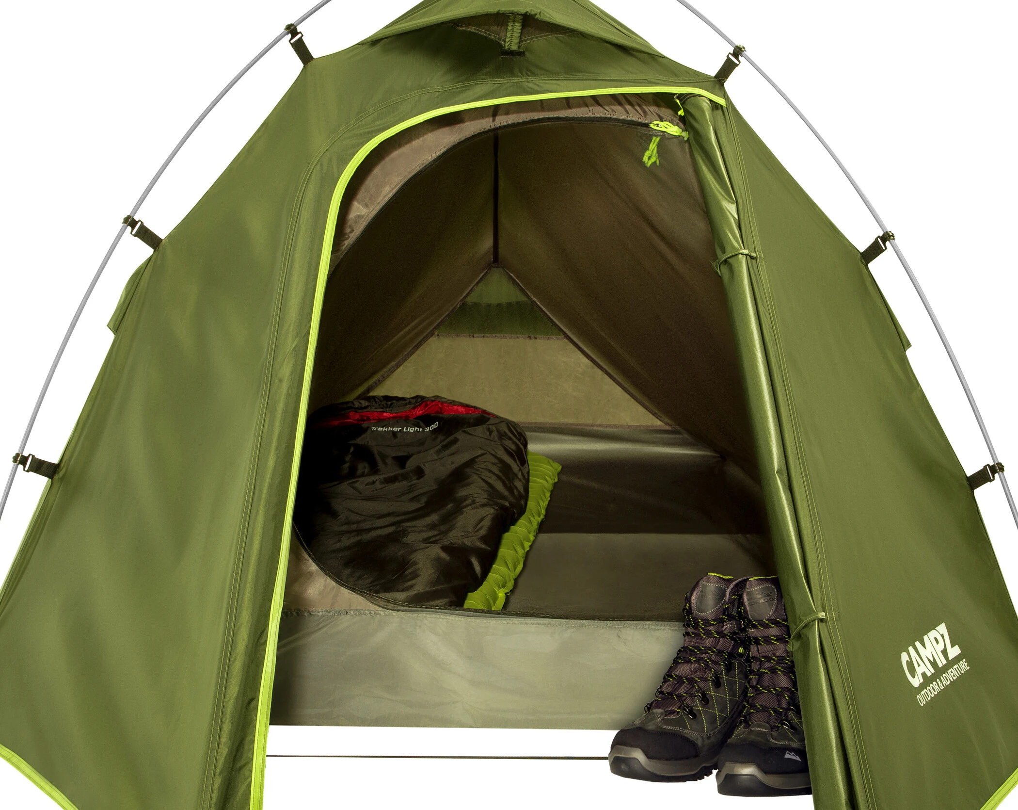 CAMPZ Vira 2P Tent, Olijf/groen 9 CAMPZ Vira 2P Tent, Olijf/groen - Afbeelding 7