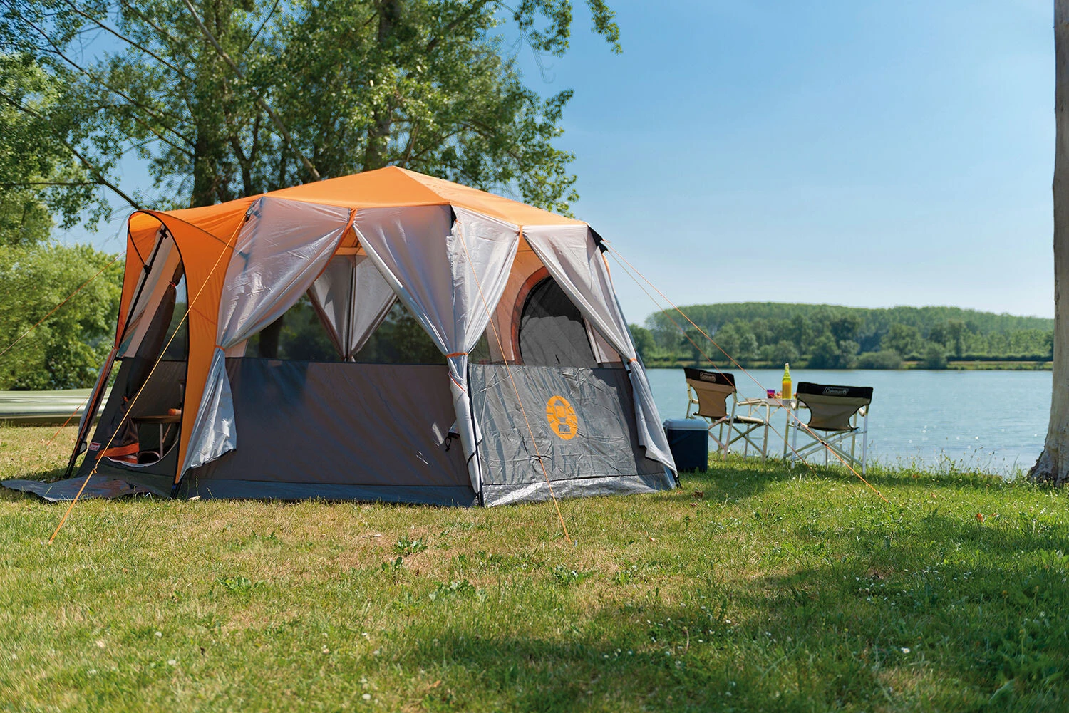 Coleman Cortes Octagon Tent 8 Personen, Grijs/oranje 5 Coleman Cortes Octagon Tent 8 Personen, Grijs/oranje - Afbeelding 3