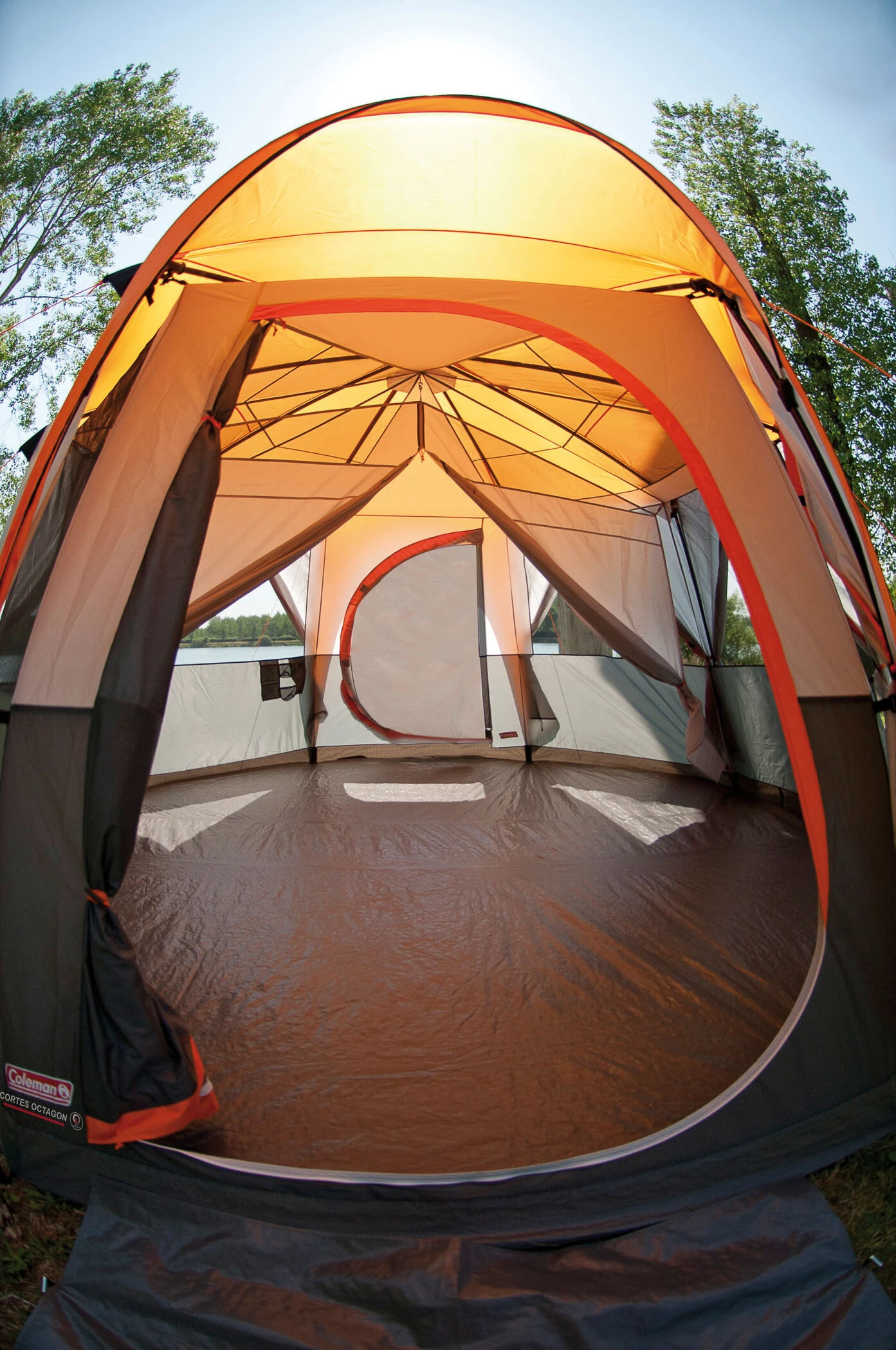 Coleman Cortes Octagon Tent 8 Personen, Grijs/oranje 6 Coleman Cortes Octagon Tent 8 Personen, Grijs/oranje - Afbeelding 4