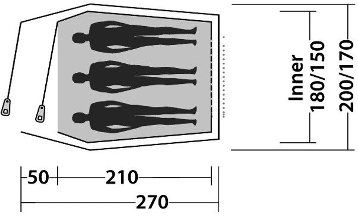Easy Camp Energy 300 Tent, Groen/olijf 11 Easy Camp Energy 300 Tent, Groen/olijf - Afbeelding 9