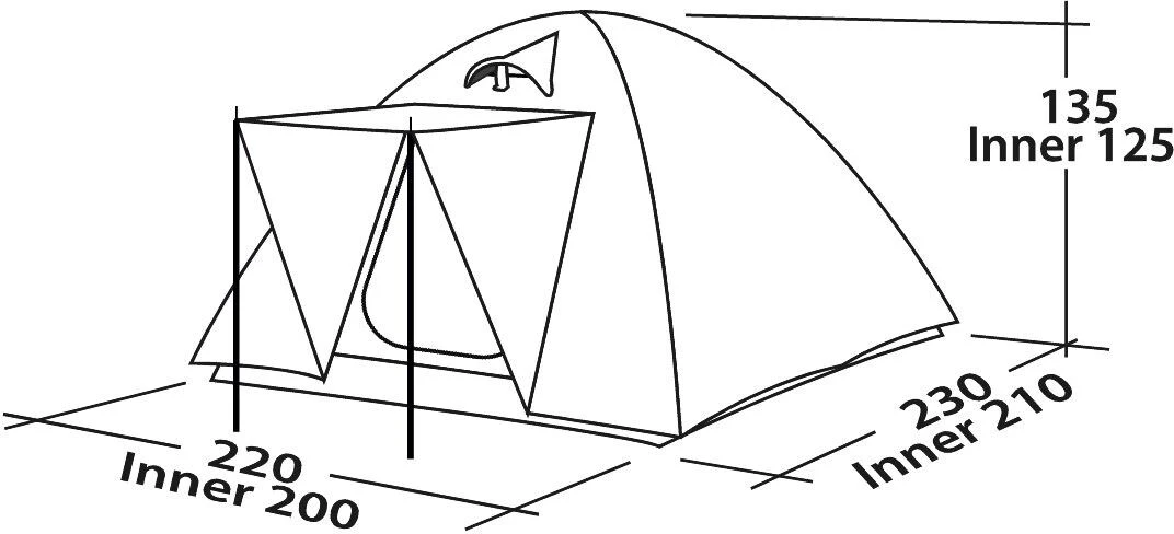 Easy Camp Garda 300 Tent, Blauw/groen 7 Easy Camp Garda 300 Tent, Blauw/groen - Afbeelding 5