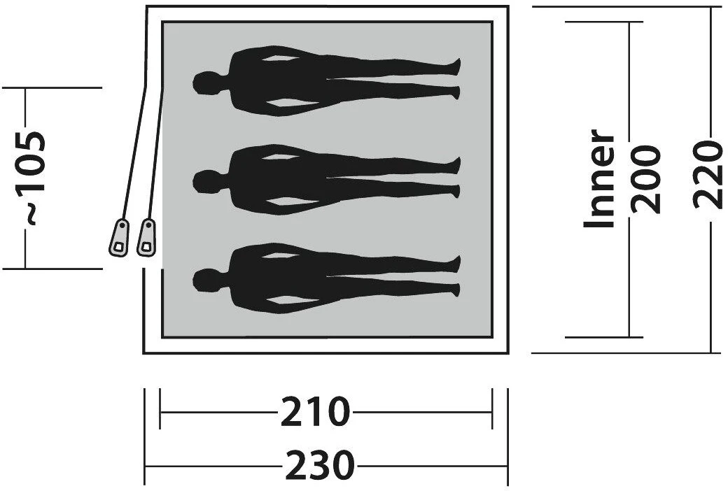 Easy Camp Garda 300 Tent, Blauw/groen 8 Easy Camp Garda 300 Tent, Blauw/groen - Afbeelding 6