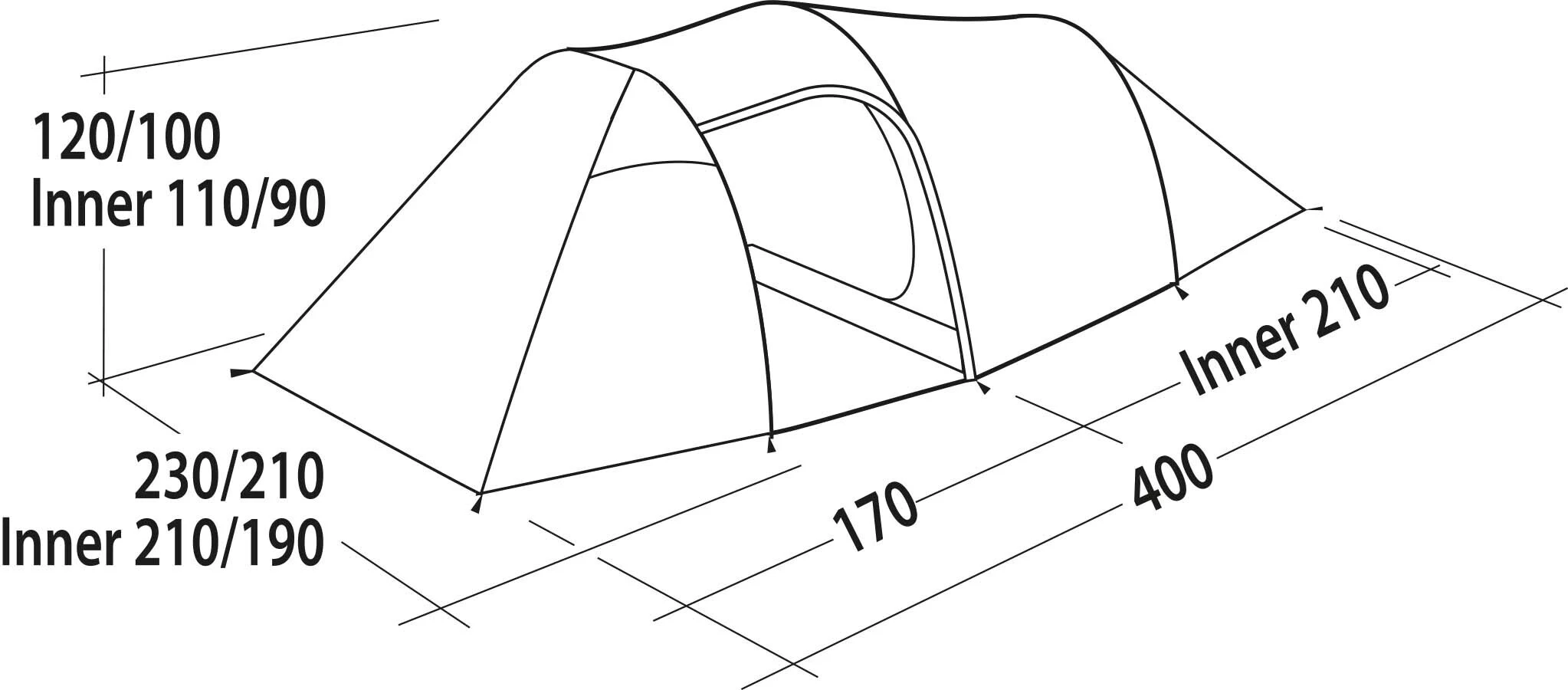Easy Camp Magnetar 400 Tent, Olijf 13 Easy Camp Magnetar 400 Tent, Olijf - Afbeelding 11