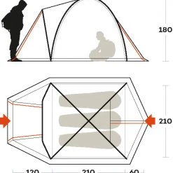Ferrino Shaba 3 Tent, Blauw -Campz-winkel ferrino shaba 3 tent blue 3
