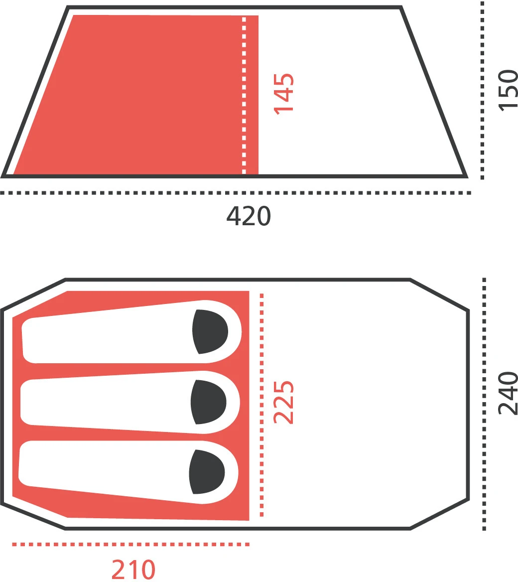 Grand Canyon Robson 3 Tent, Blauw 10 Grand Canyon Robson 3 Tent, Blauw - Afbeelding 8