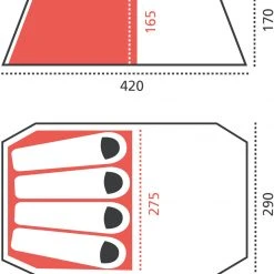 Grand Canyon Robson 4 Tent, Olijf -Campz-winkel grand canyon robson 4 tent capulet olive 8