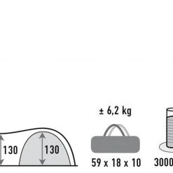 High Peak Alfena 3.0 Tent, Grijs -Campz-winkel high peak alfena 30 tent nimbus grey 11