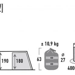 High Peak Alghero 4 Tent, Grijs -Campz-winkel high peak alghero 4 tent grey blue 5
