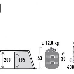 High Peak Alghero 5 Tent, Grijs -Campz-winkel high peak alghero 5 tent grey blue 5