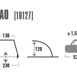 High Peak Bilbao Strandtent, Blauw/grijs -Campz-winkel high peak bilbao beach shelter blue grey 4