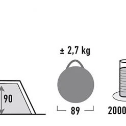 High Peak Boston 3 Tent, Grijs 7 High Peak Boston 3 Tent, Grijs -Campz-winkel high peak boston 3 tent aluminium dark grey 3