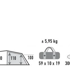 High Peak Goshawk 4 Tent, Groen -Campz-winkel high peak goshawk 4 tent pesto red 14