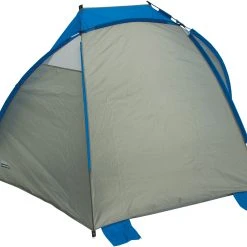 High Peak Mallorca Strandtent, Grijs/blauw -Campz-winkel high peak mallorca beach shelter blue grey 2