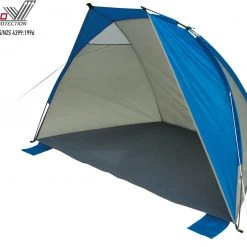 High Peak Mallorca Strandtent, Grijs/blauw -Campz-winkel high peak mallorca beach shelter blue grey 4