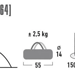 High Peak Monodome XL Tent, Blauw -Campz-winkel high peak monodome xl tent blue grey 3 1