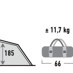 High Peak Paros 5 Tent, Zwart -Campz-winkel high peak paros 5 zelt dunkelgrau gruen 3