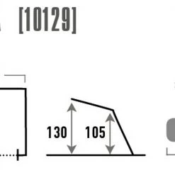 High Peak Sevilla Strandtent, Grijs/blauw -Campz-winkel high peak sevilla beach shelter grey blue 3