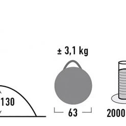 High Peak Swift 3 Tent, Zwart/groen -Campz-winkel high peak swift 3 tent phantom green 2