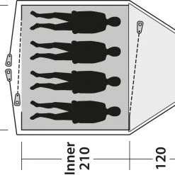 Outwell Cloud 4 Tent, Blauw -Campz-winkel outwell cloud 4 tent blue 19