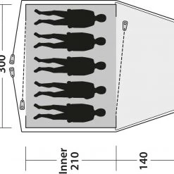 Outwell Cloud 5 Tent, Blauw/grijs -Campz-winkel outwell cloud 5 tent blue 11