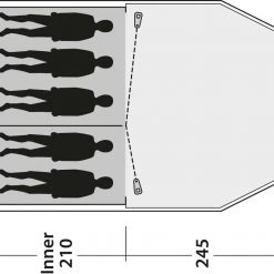 Outwell Dash 5 Tent, Blauw -Campz-winkel outwell dash 5 tent blue 21