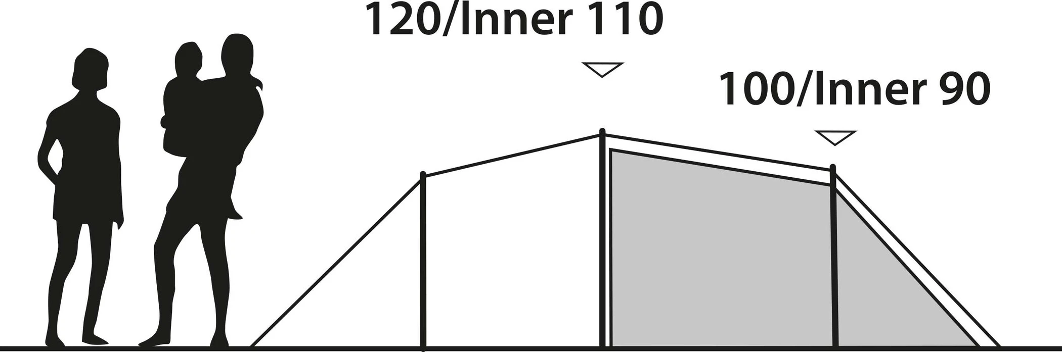 Outwell Earth 3 Tent, Blauw 15 Outwell Earth 3 Tent, Blauw - Afbeelding 13