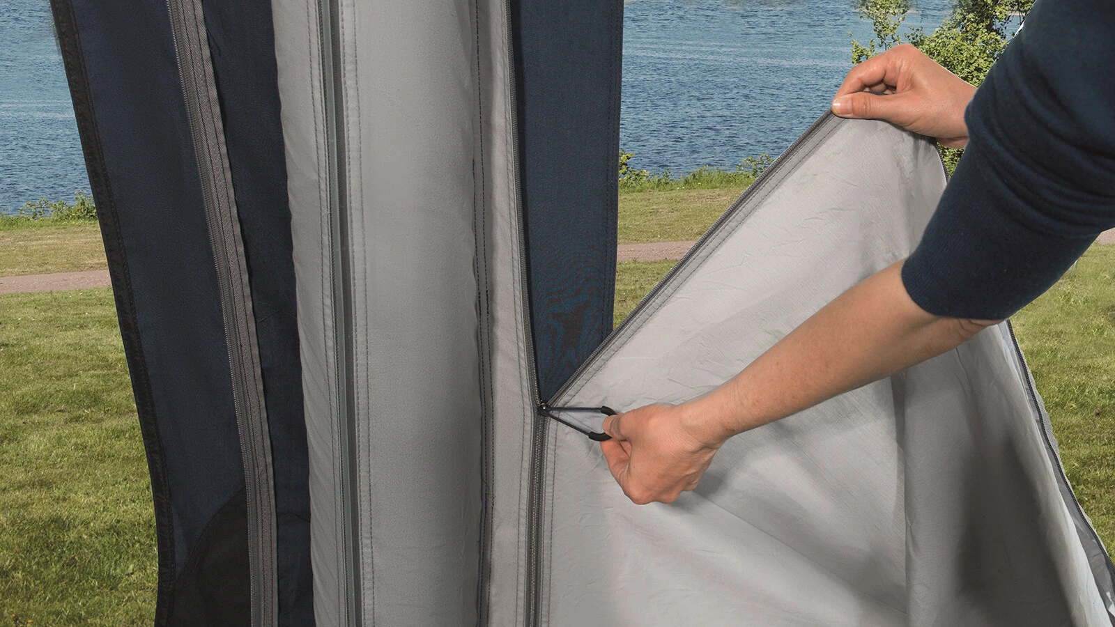 Outwell Hayward Lake 6ATC Tent, Blauw 6 Outwell Hayward Lake 6ATC Tent, Blauw - Afbeelding 4