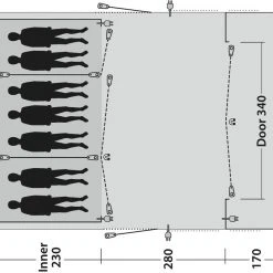 Outwell Vermont 7PE Tent, Blauw -Campz-winkel outwell vermont 7pe tent 7